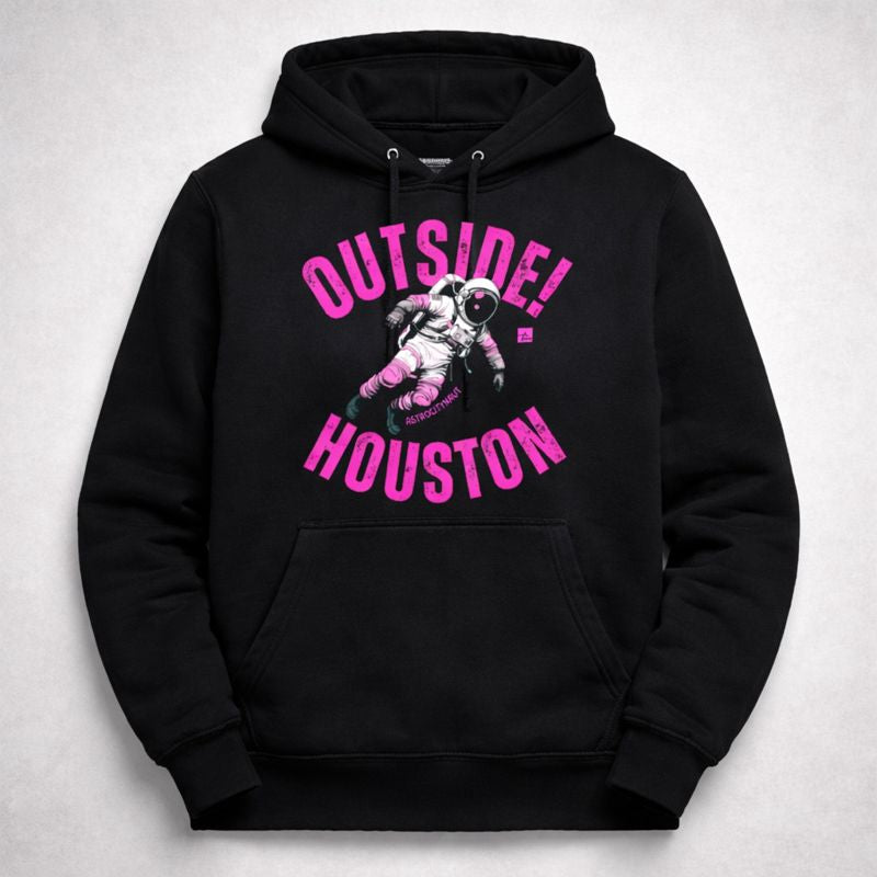 Outside!Houston Premium 9oz Hoodie (BLACK & PINK)