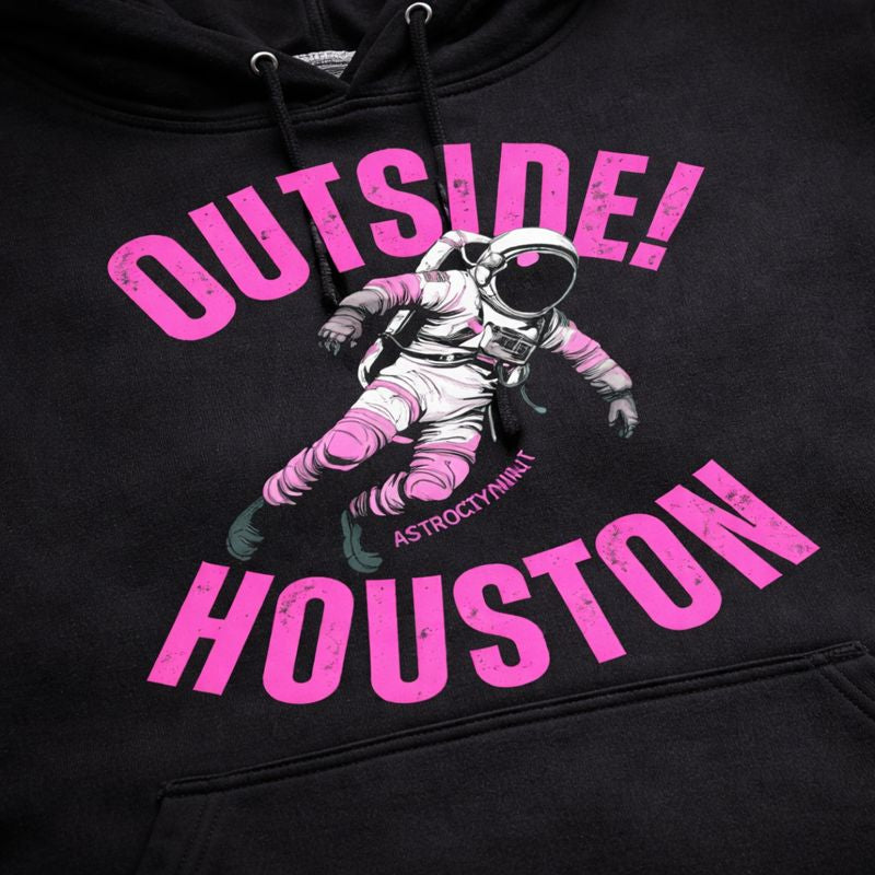 Outside!Houston Premium 9oz Hoodie (BLACK & PINK)