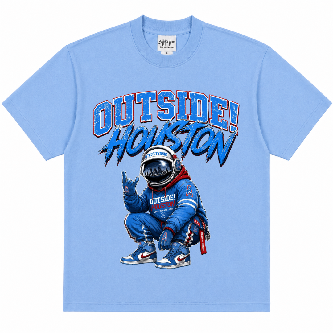 Outside!Houston-Luv Ya Blue "Astrocitynaut" Tee