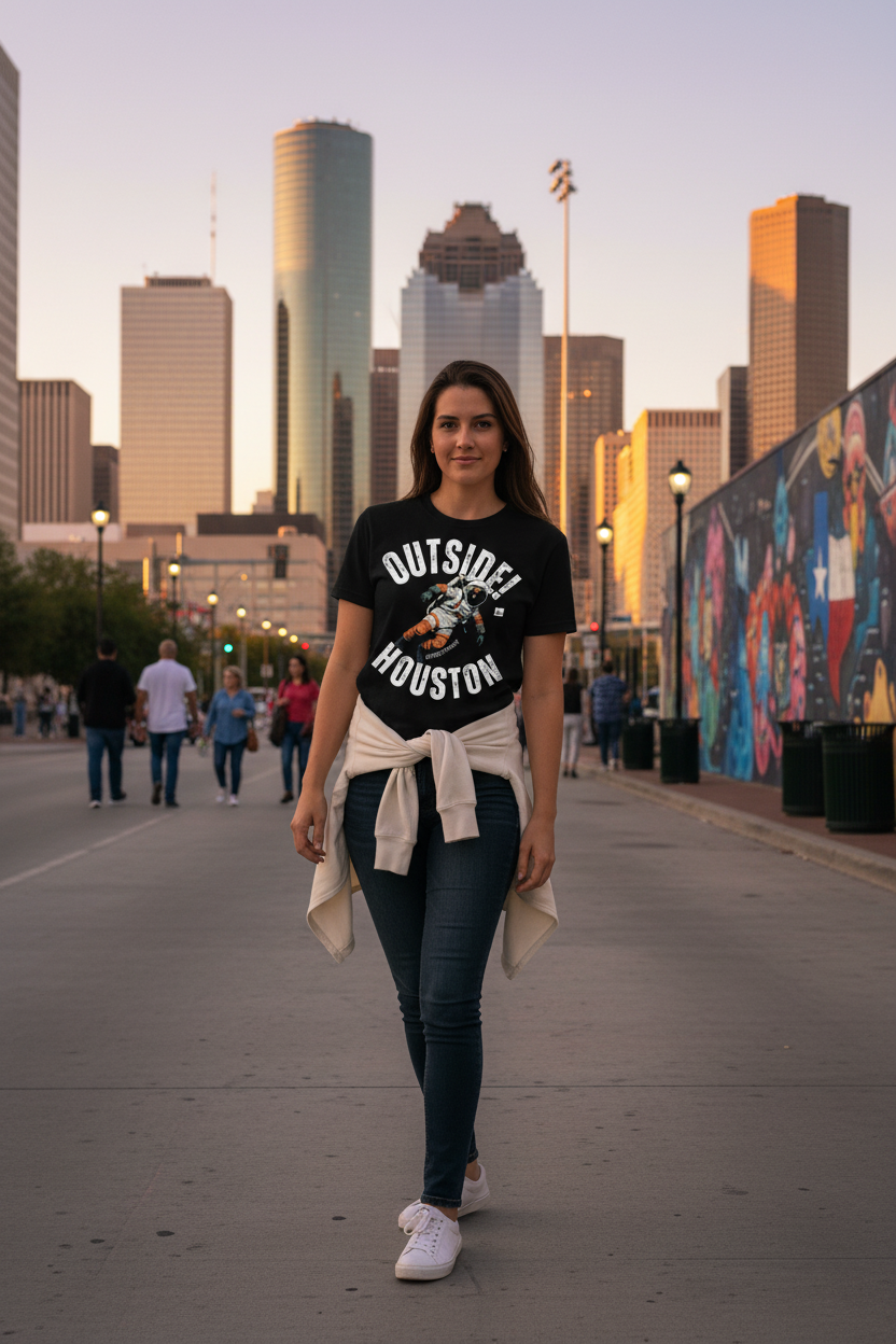 Outside!Houston Signature Tee (BLACK)