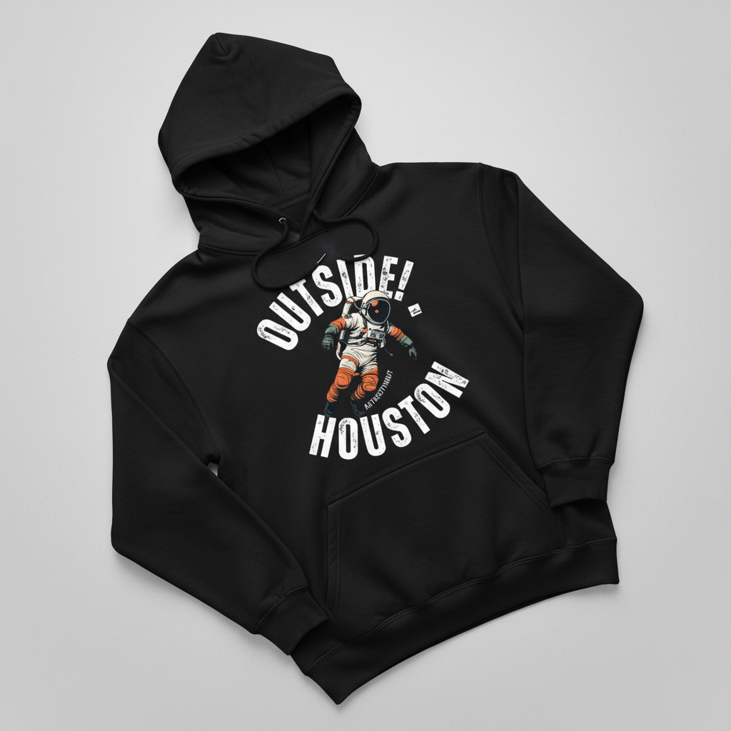 Outside!Houston Premium 9oz Hoodie (BLACK)