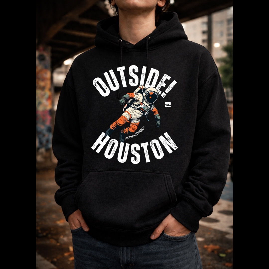 Outside!Houston Premium 9oz Hoodie (BLACK)