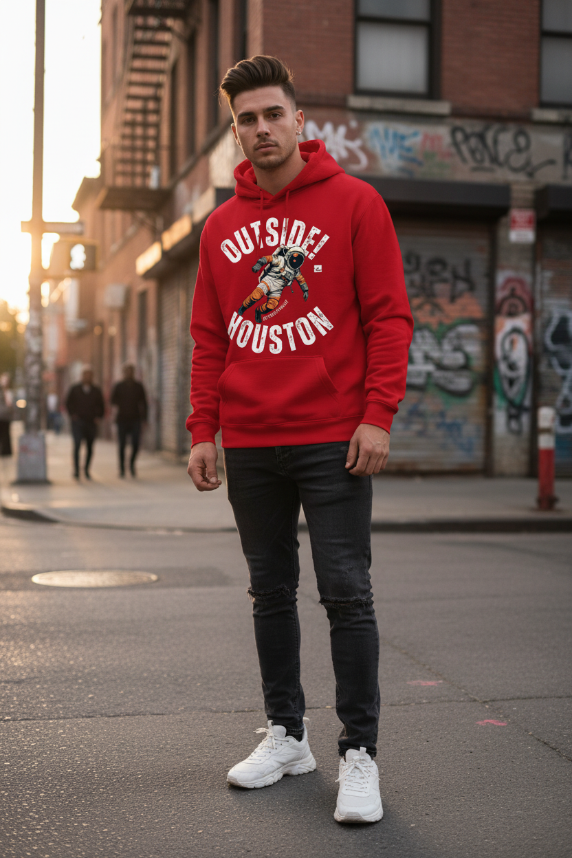 Outside!Houston Premium 9oz Hoodie (RED)