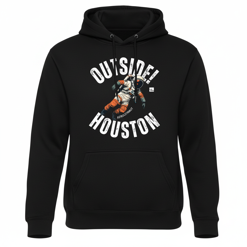 Outside!Houston Premium 9oz Hoodie (BLACK)