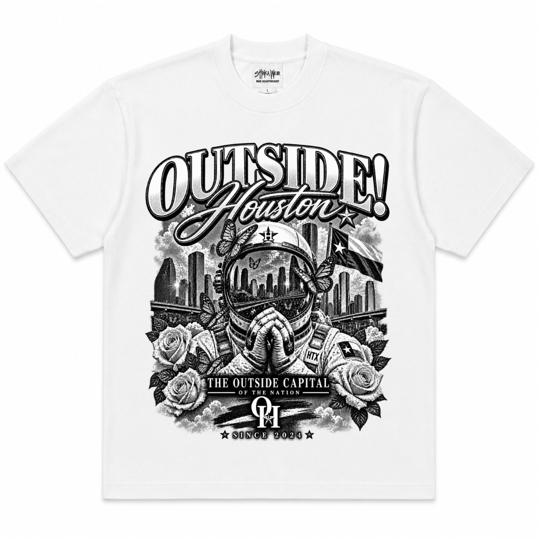 Outside!Houston-The Ascension Tee – Mono Black & White